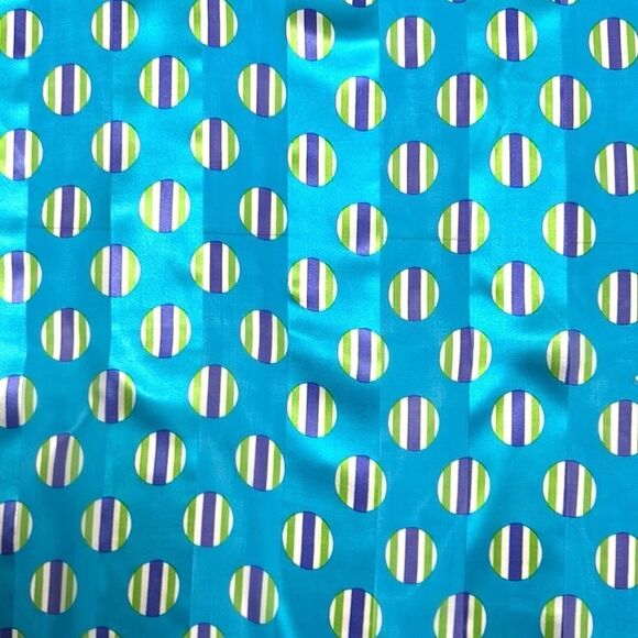 Elaine Gold for Collection XIIX Silk Square Scarf Blue Green White Hand Rolled - Picture 4 of 11